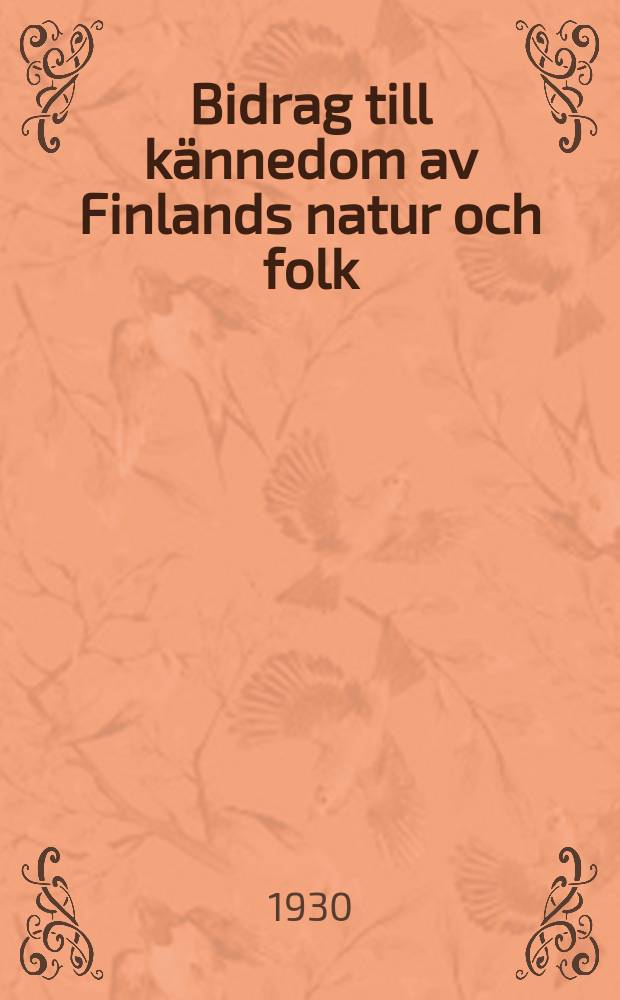 Bidrag till kännedom av Finlands natur och folk : Utgifna af Finska vetenskaps-soc. H.83, №6
