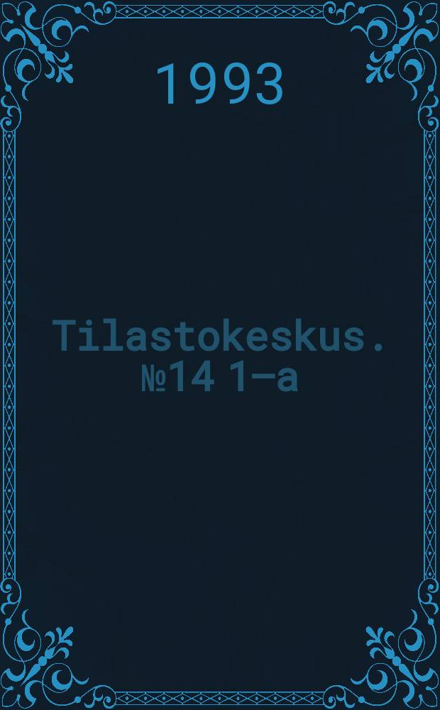 Tilastokeskus. №14[1–a] : Ammattiluokitus. 1987.