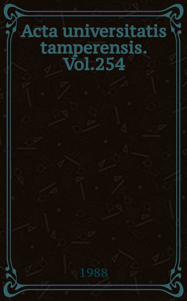 Acta universitatis tamperensis. Vol.254 : Lates glove contact urticaria