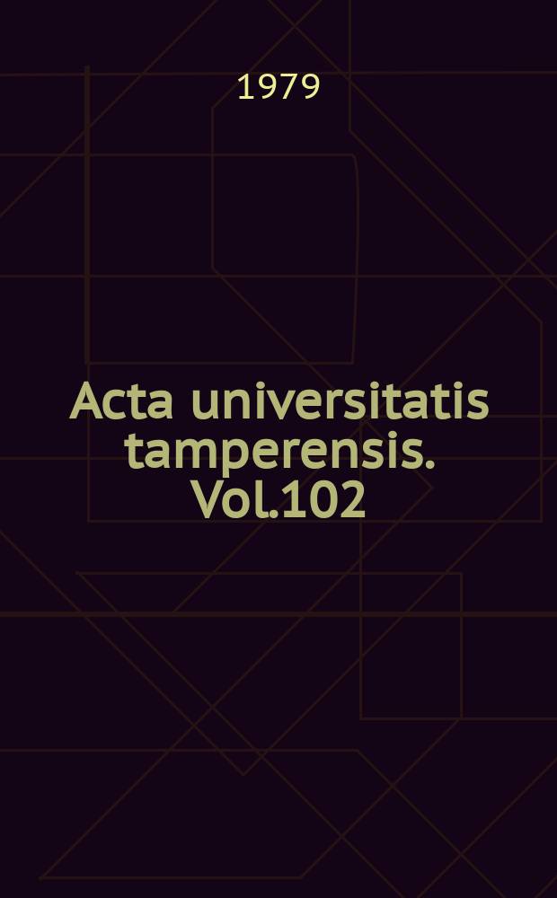 Acta universitatis tamperensis. Vol.102 : On the estimation of univariate Box-Jenkins...