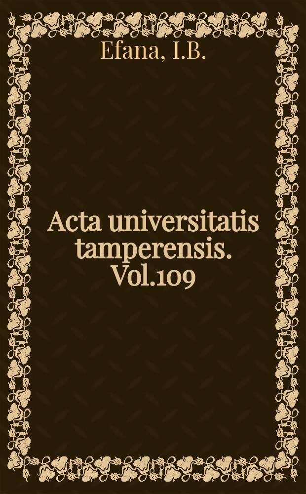 Acta universitatis tamperensis. Vol.109 : Science policy studies and national development