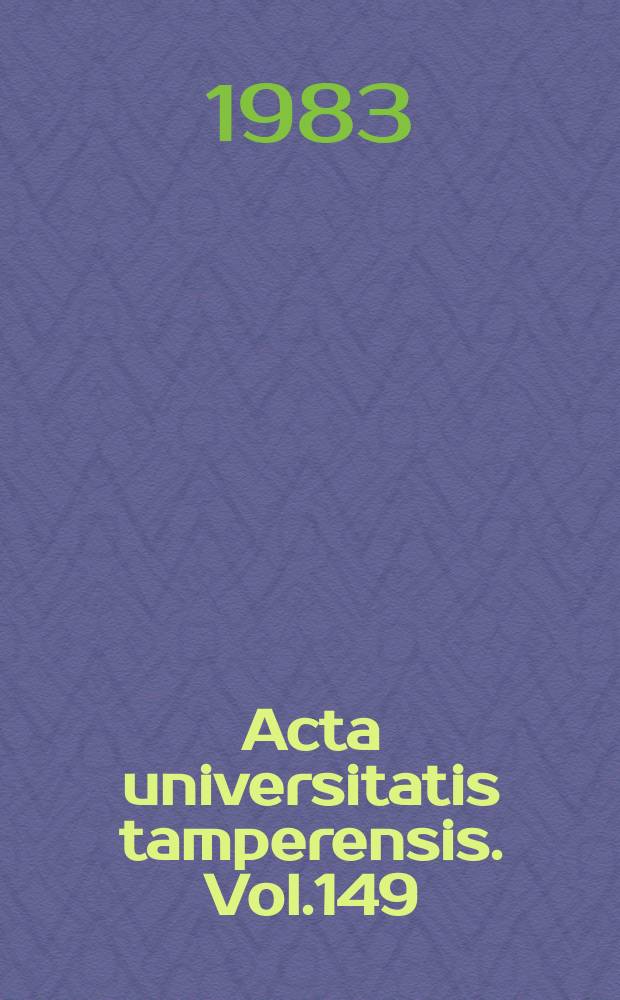 Acta universitatis tamperensis. Vol.149 : On the estimation of the inverse...