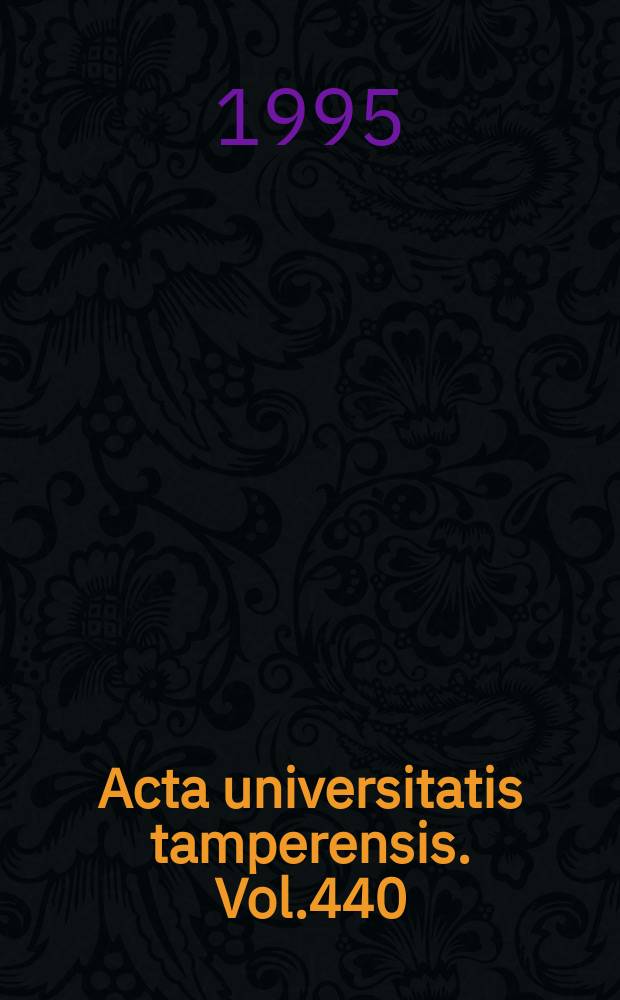 Acta universitatis tamperensis. Vol.440 : Effect of loss to follow up in estimating