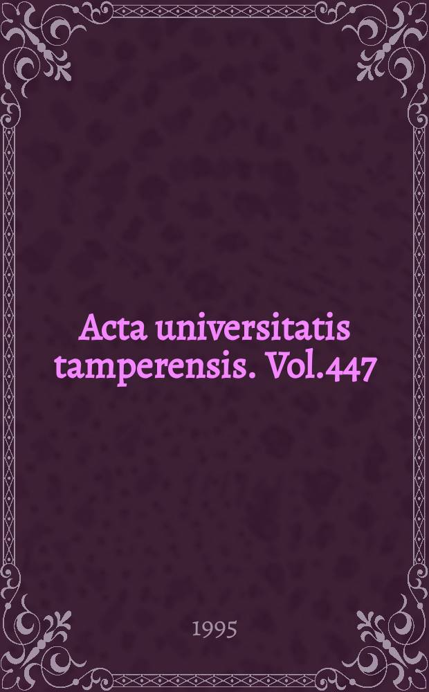 Acta universitatis tamperensis. Vol.447 : Prostanoid-independent effects ...