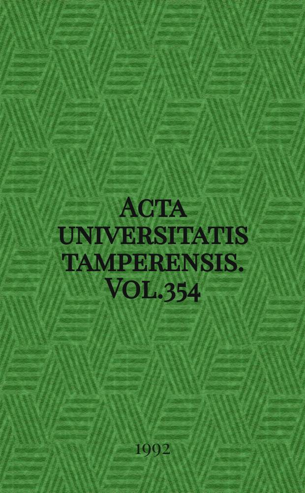 Acta universitatis tamperensis. Vol.354 : Naisten sairauspoissaolot