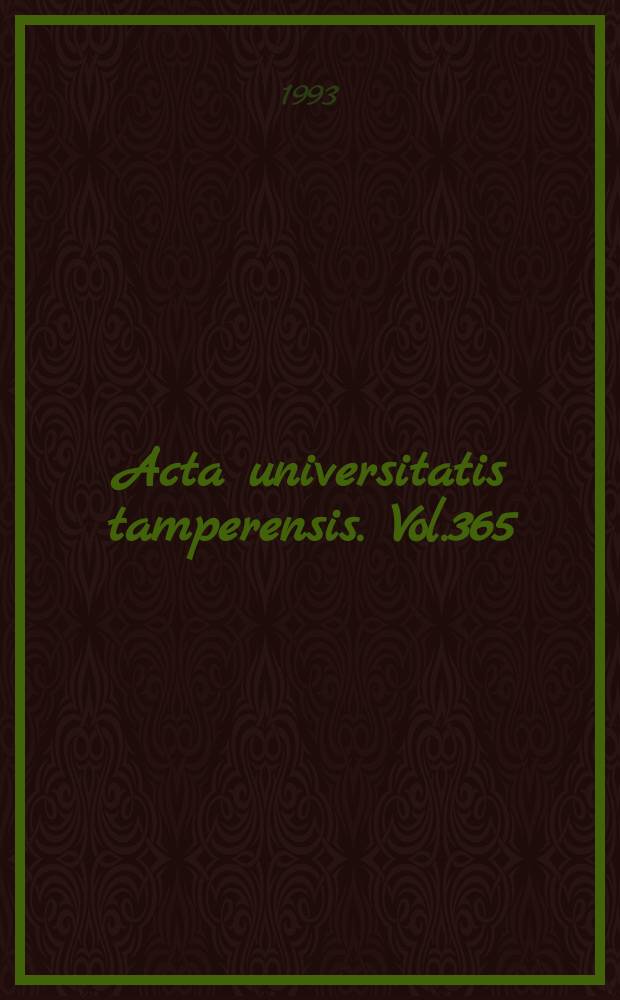 Acta universitatis tamperensis. Vol.365 : Falls in the elderly
