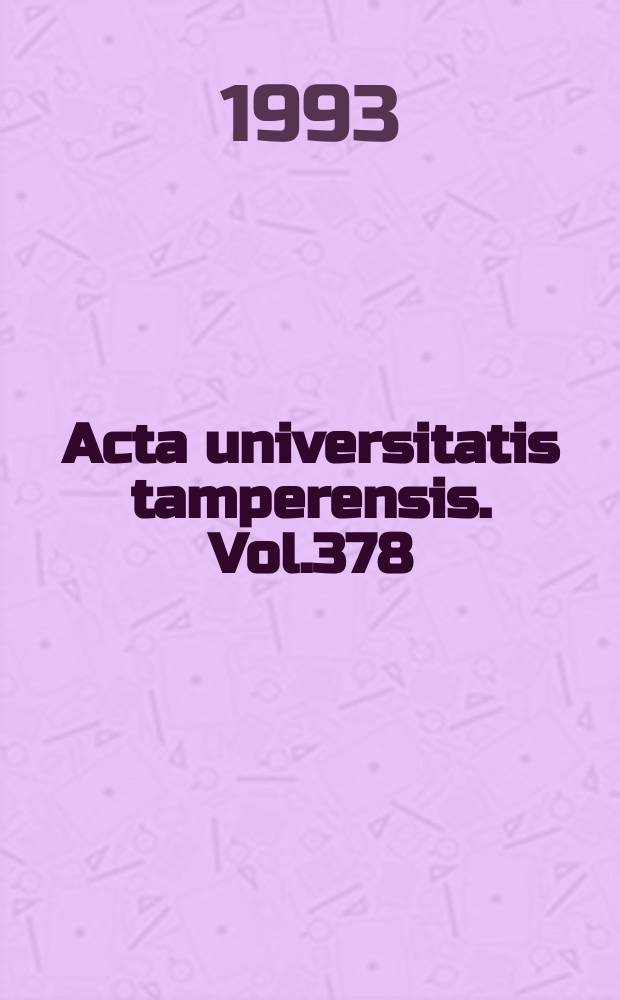 Acta universitatis tamperensis. Vol.378 : Immune mechanisms in cow's milk allergy