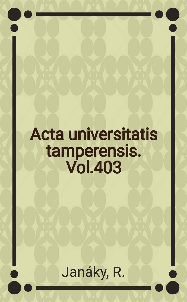 Acta universitatis tamperensis. Vol.403 : Glutamate agonist-evoked ...
