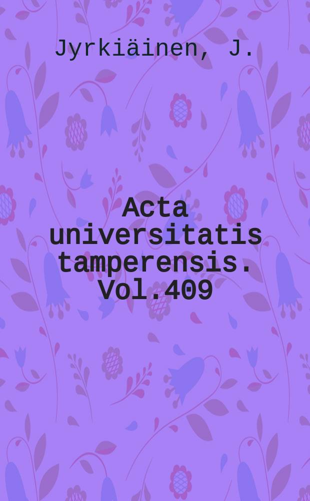 Acta universitatis tamperensis. Vol.409 : Sanomalehdist&ouml;n keskittyminen