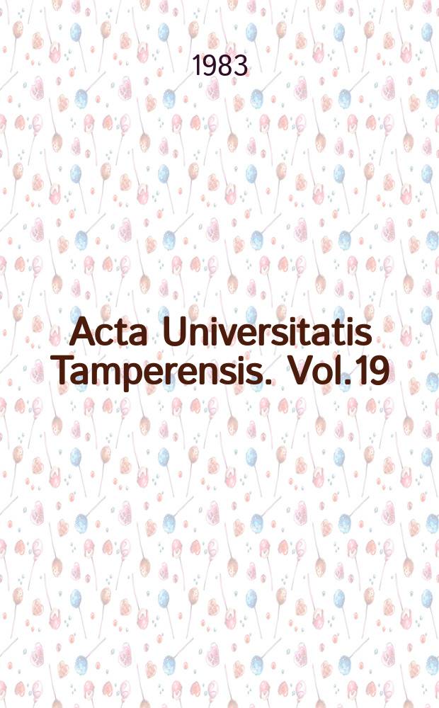 Acta Universitatis Tamperensis. Vol.19 : Second Scandinavian research seminar on information modelling and data base management