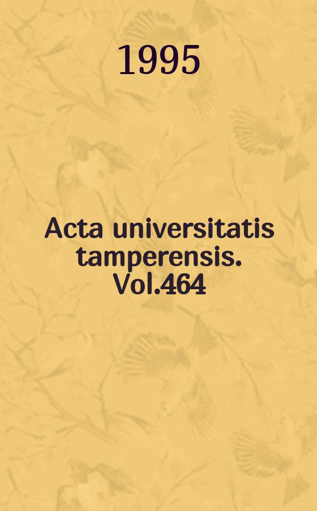 Acta universitatis tamperensis. Vol.464 : Total knee replacement