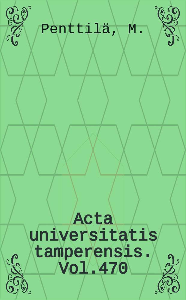 Acta universitatis tamperensis. Vol.470 : Functional endoscopic sinus surgery