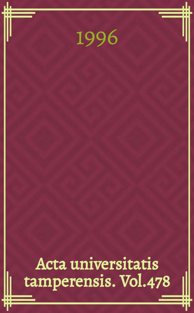 Acta universitatis tamperensis. Vol.478 : Acute intestinial ischaemia