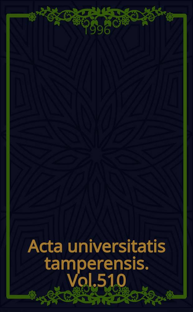 Acta universitatis tamperensis. Vol.510 : Merkitykset ja vuorovaikutus
