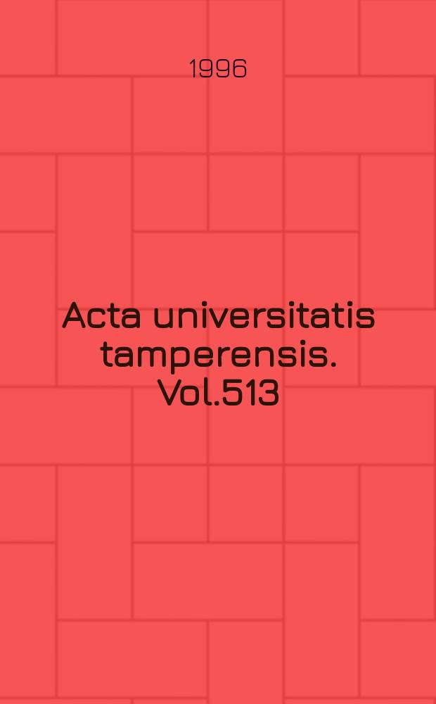 Acta universitatis tamperensis. Vol.513 : Alkoholipsykoosipotilaan ennuste
