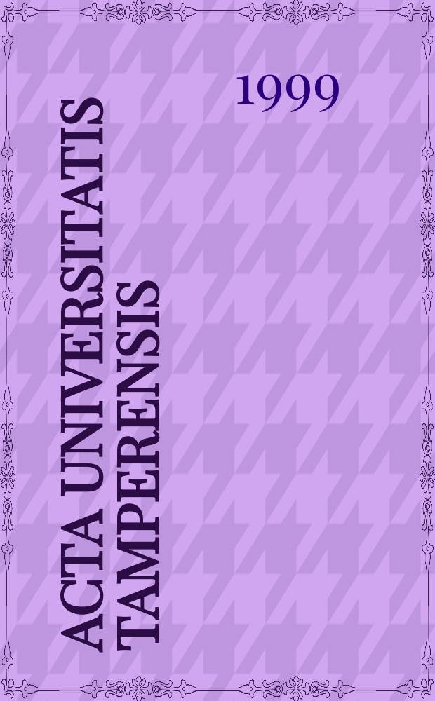 Acta Universitatis Tamperensis : Yhteisön aktivointi