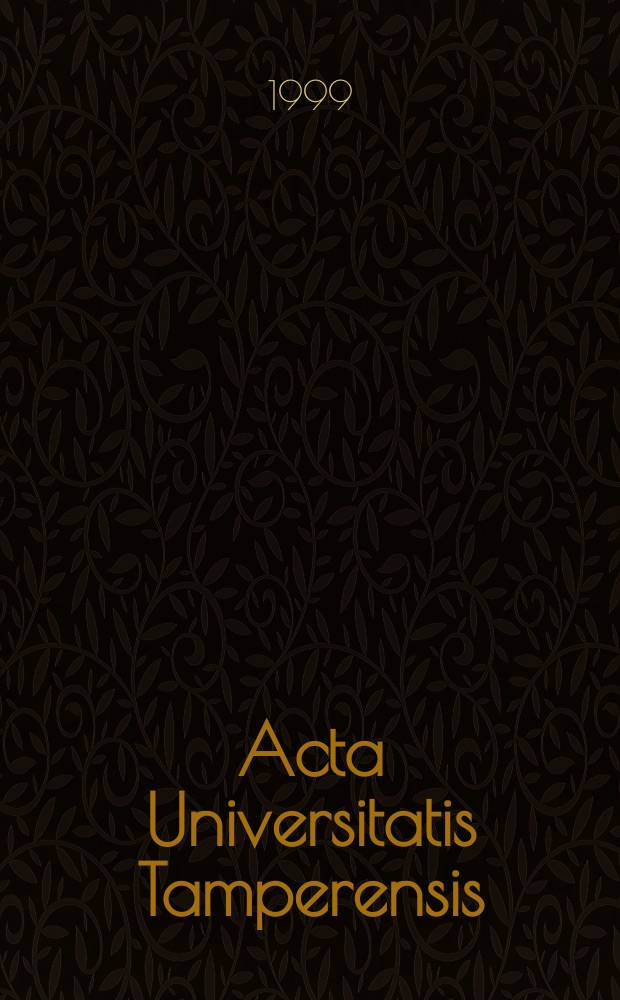 Acta Universitatis Tamperensis : M/s Estonian haveri ja pelastustyö