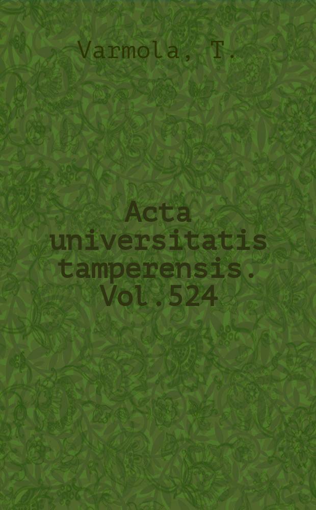 Acta universitatis tamperensis. Vol.524 : Markkinasuuntautuneen koulutuksen aikakauteen?