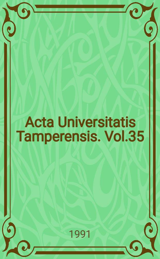 Acta Universitatis Tamperensis. Vol.35 : The essence of Japanese society