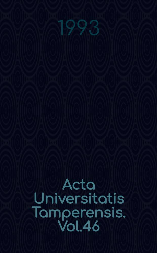 Acta Universitatis Tamperensis. Vol.46 : Sosiaalipolitiikan oikeutus