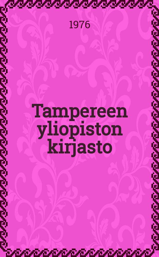 Tampereen yliopiston kirjasto