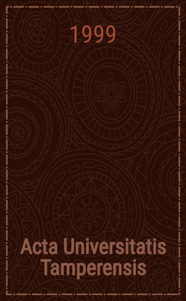 Acta Universitatis Tamperensis : From citizen participation towards