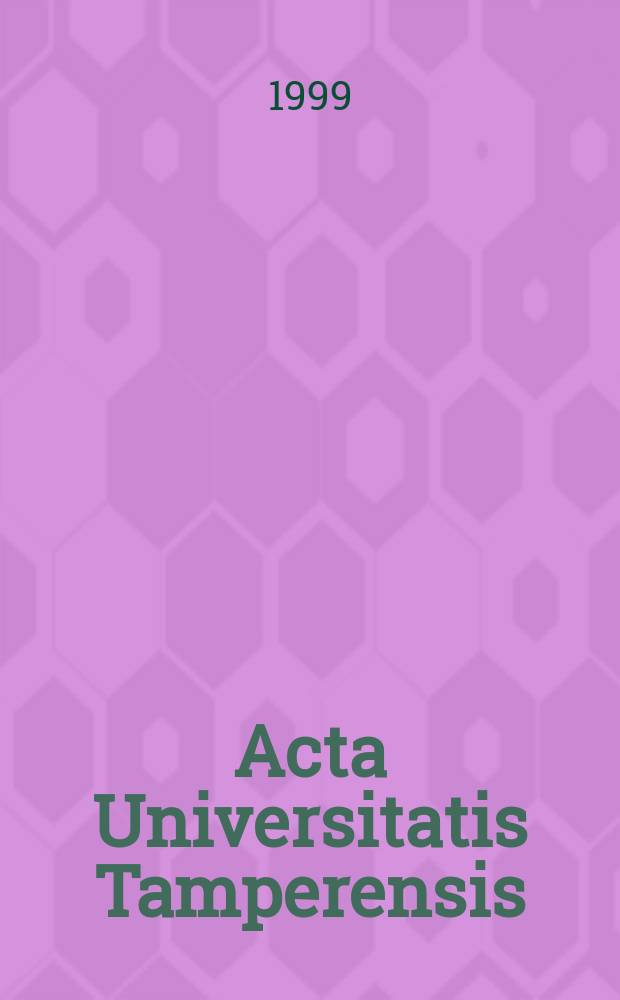 Acta Universitatis Tamperensis : Inhibins and the normal and...