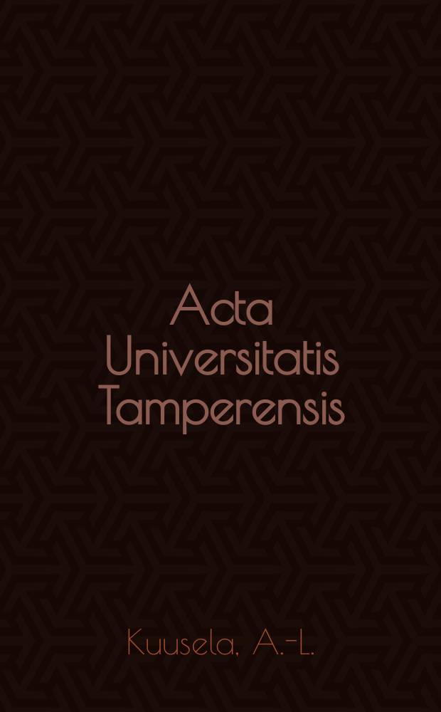 Acta Universitatis Tamperensis : Stress-induced gastric lesions
