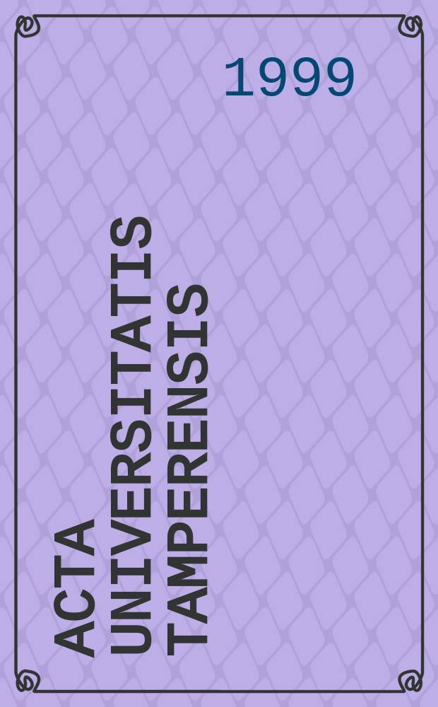 Acta Universitatis Tamperensis : "Milläs selität kun toinen ei kuuntele "