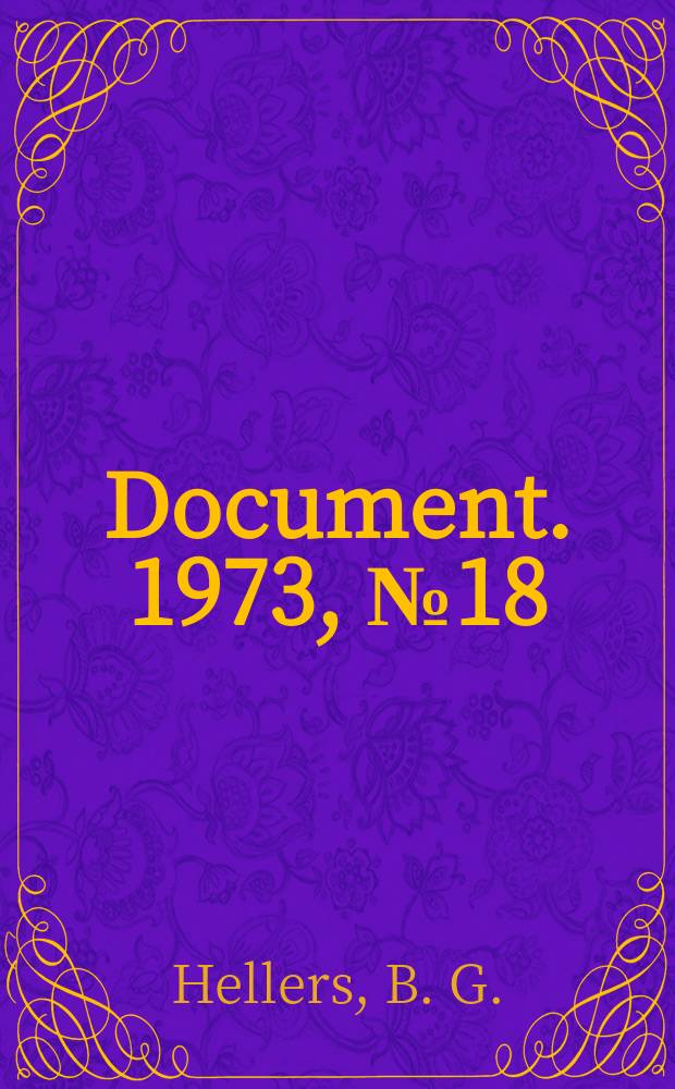 Document. 1973, №18 : Stabilizing a multistorey frame system...
