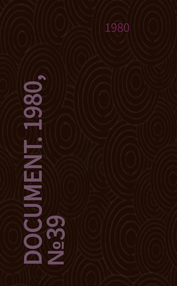 Document. 1980, №39 : The Use of the ground as a heat source for heat pumps in urban areas