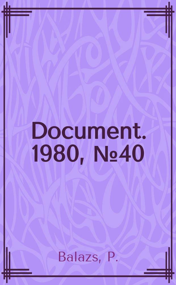 Document. 1980, №40 : Stressed skin action in composite panels...