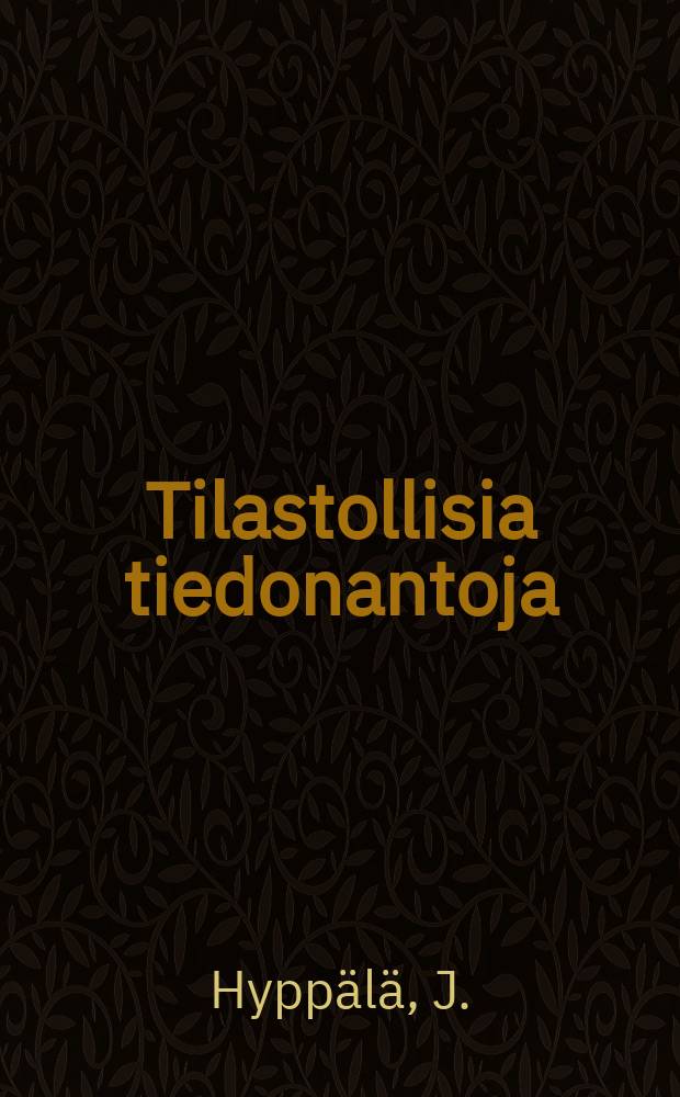 Tilastollisia tiedonantoja : Julkaissut Tilastollinen päätoimisto. 38 : Suomen väestöä setuusiutumista ja tulevaa kehitystä koskevia laskelmia