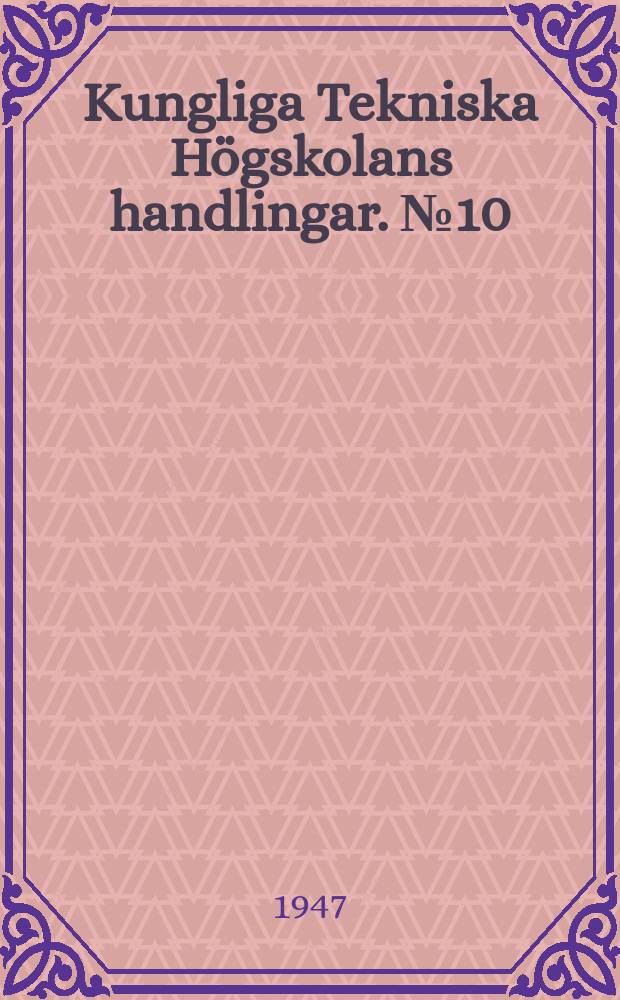 Kungliga Tekniska Högskolans handlingar. №10 : Buckling of conical shells subjected to uniform external lateral pressure