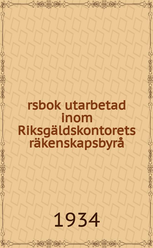 Årsbok utarbetad inom Riksgäldskontorets räkenskapsbyrå