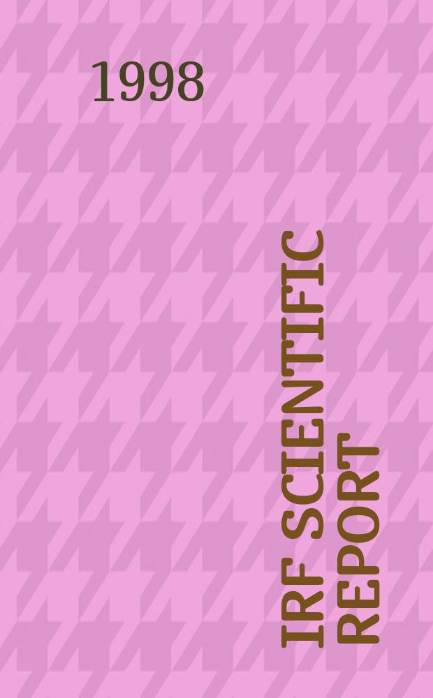 IRF scientific report : Program...