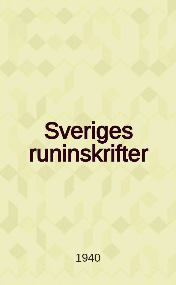 Sveriges runinskrifter : Utg. av k. Vitterhets historie och antikvitets akademien. Bd.5[1] : Västergötlands runinskrifter