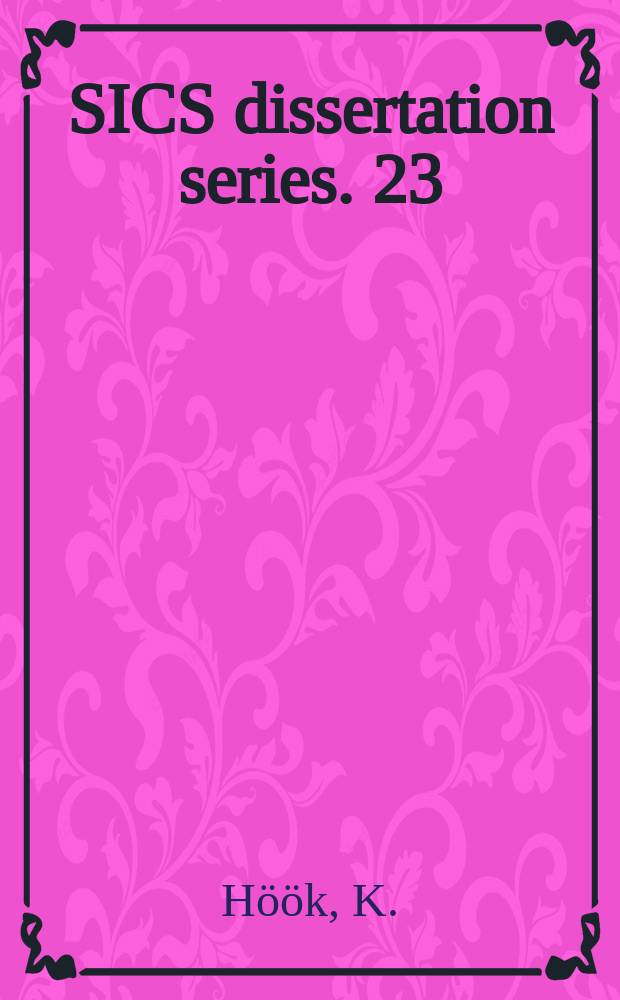 SICS dissertation series. 23 : A glass box approach to adaptive hypermedia