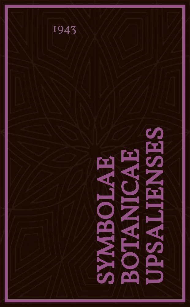 Symbolae botanicae upsalienses : Arbeten fr&aring;n botaniska institutionerna i Uppsala. VII, 1 : Die Grassameneink&ouml;mmlinge schwedischer Parke