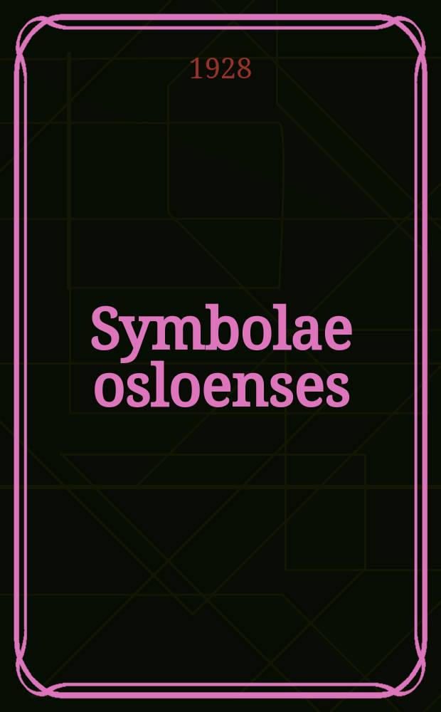 Symbolae osloenses