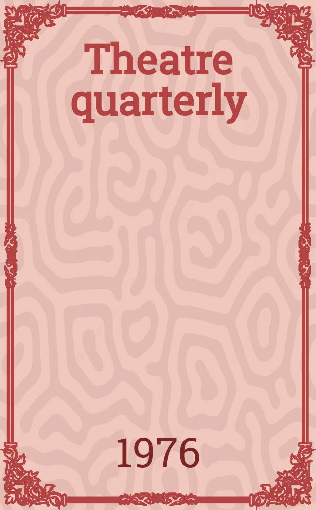 Theatre quarterly