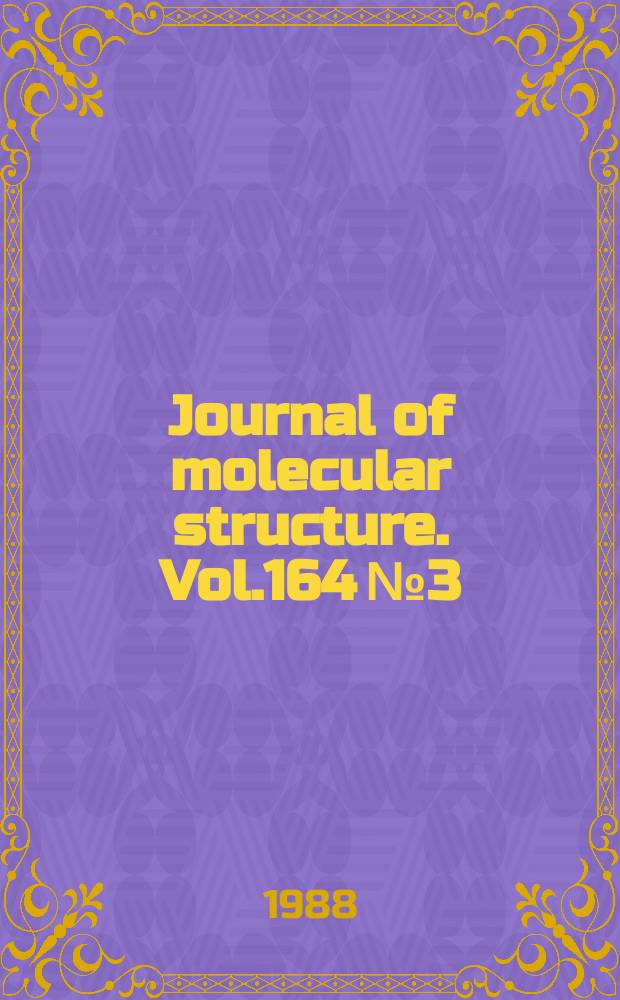 Journal of molecular structure. Vol.164 №3/4