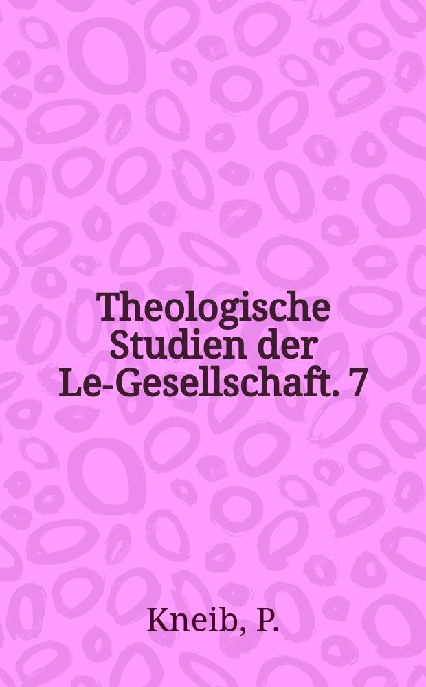 Theologische Studien der Leo- Gesellschaft. 7 : Die "Heteronomie" der christlichen Moral