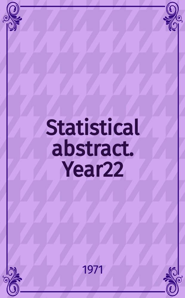 Statistical abstract. Year22/23 : 1969/1970