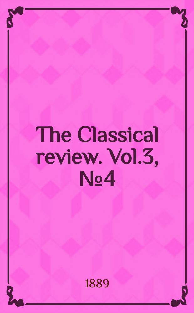 The Classical review. Vol.3, №4(24)