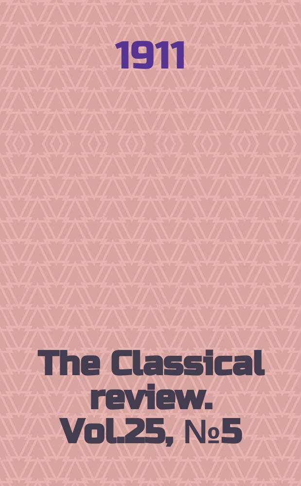 The Classical review. Vol.25, №5(219)