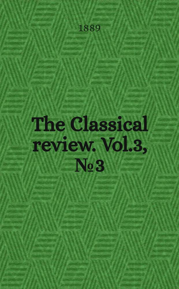 The Classical review. Vol.3, №3(23)