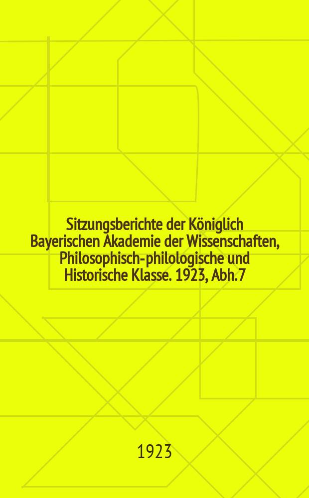 Sitzungsberichte der Königlich Bayerischen Akademie der Wissenschaften, Philosophisch-philologische und Historische Klasse. 1923, Abh. 7 : Beiträge zur Geschichte der altägyptischen Baukunst = Вклад в историю древнеегипетской архитектуры