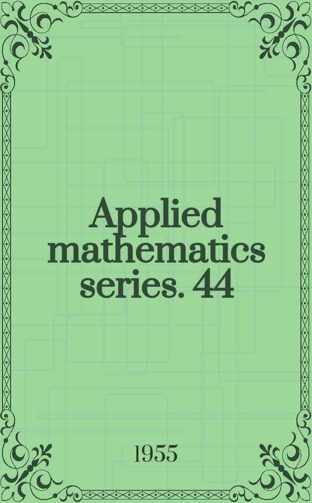 Applied mathematics series. 44 : Tables of salvo kill probabilities for square targets