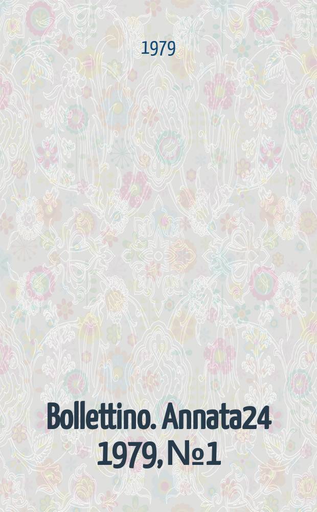Bollettino. Annata24 1979, №1/4